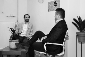 Marco Mulders en René Nijsten in gesprek